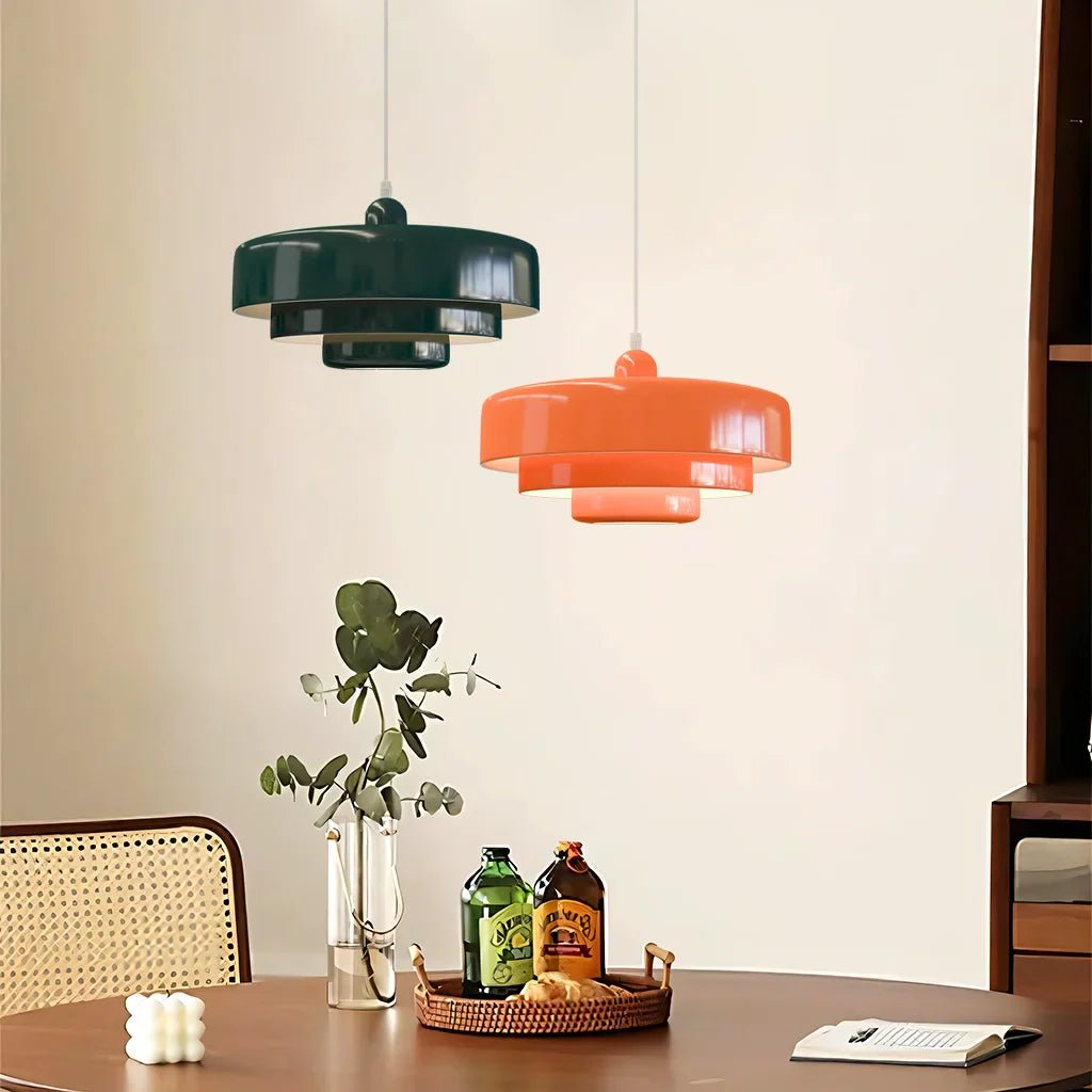 ChromaGlow Tiered Pendant Light in Soft Pastel Shades