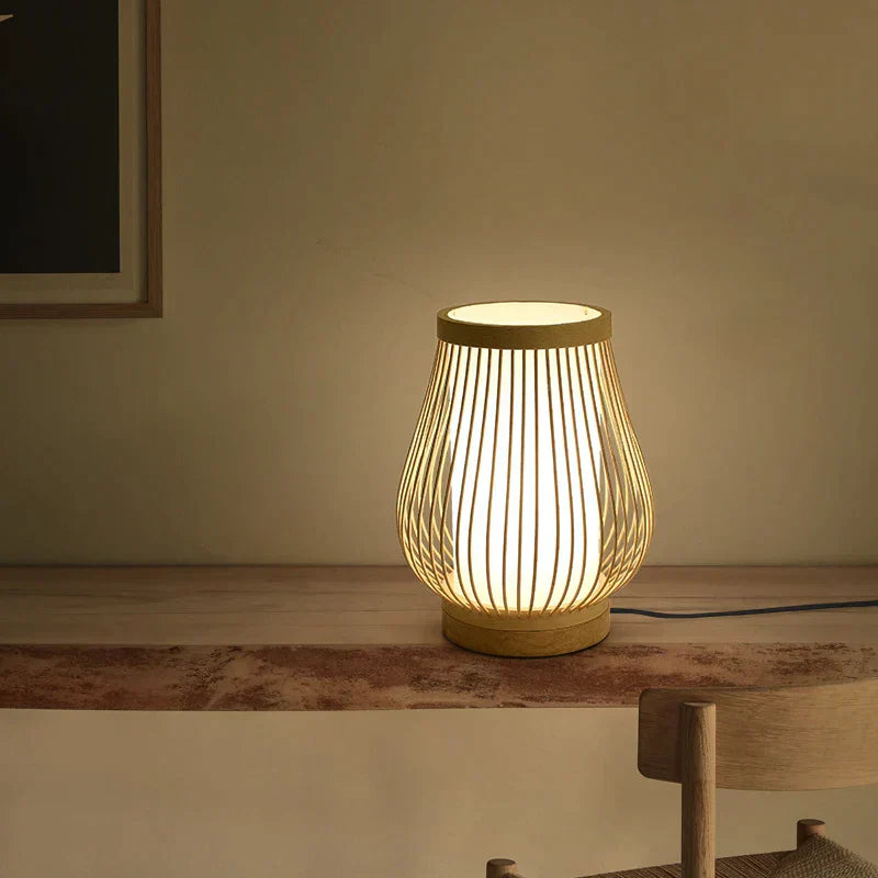 Serenity Bamboo Lamp – E27 Light for Tranquil Spaces