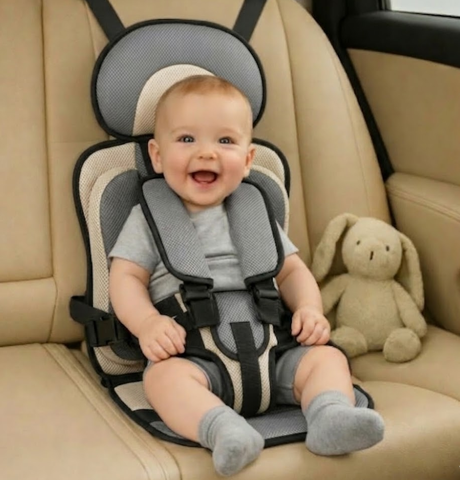 Travel-Friendly Child Booster Seat with Secure Harness