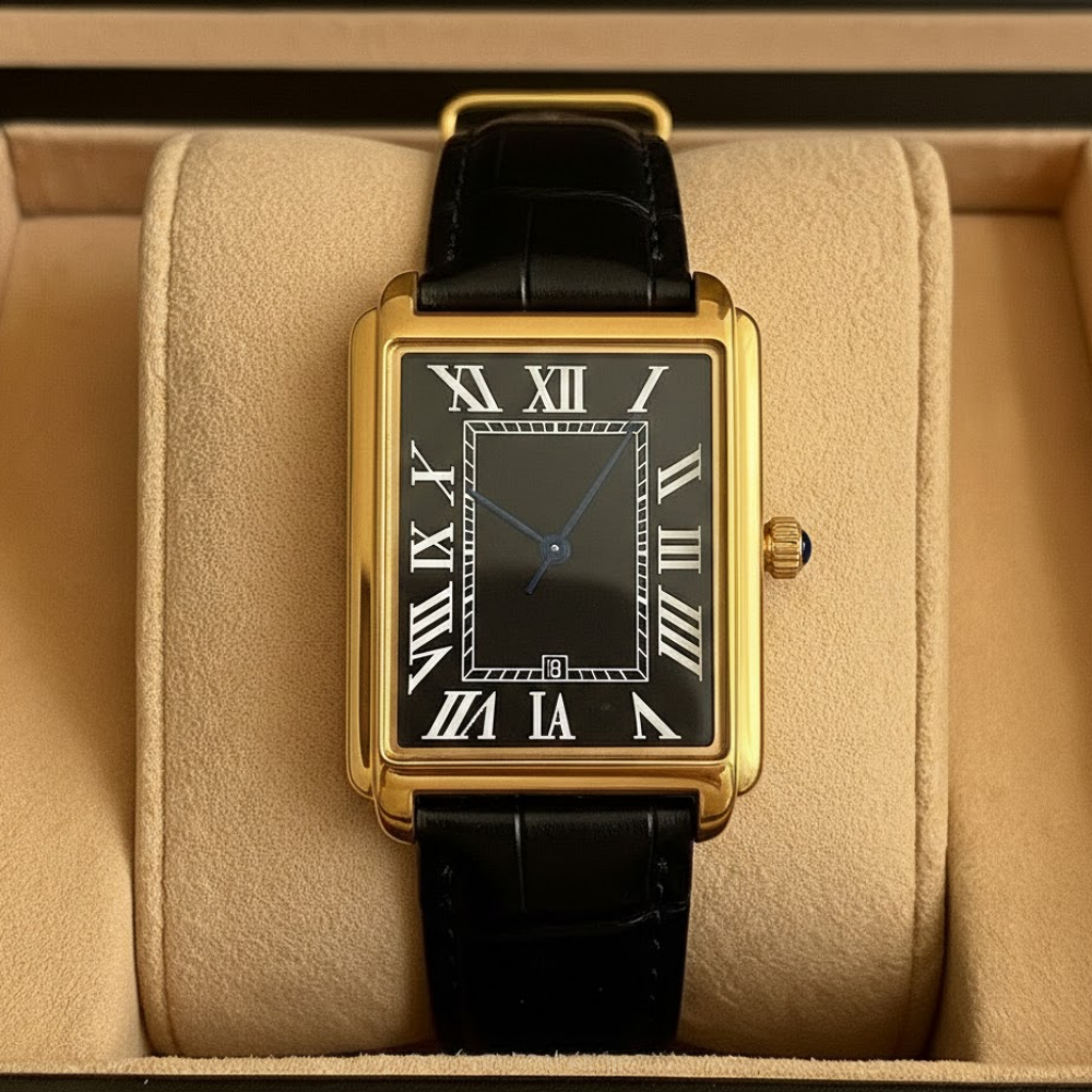 Men's Retro Square Analog Watch for Everyday Elegance