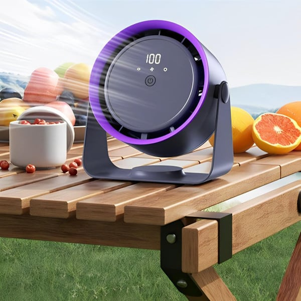 Portable Fan without Blades | Rechargeable & Adjustable Speed | Safe for Home and Travel