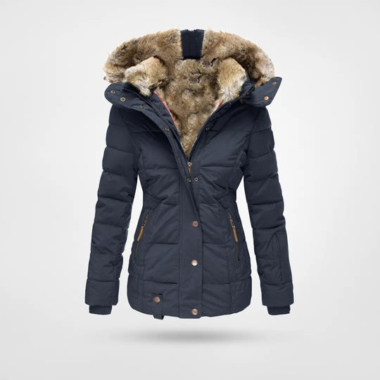Women’s Winter Jacket | Fleece Lining & Hooded | Polyester | Warm Insulated Design