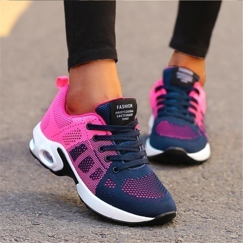 Women’s Orthopedic Sneakers | Breathable Knit Mesh with Visible Heel Air Cushion | Durable Flexible Outsole | Comfortable Fit for All-Day Wear