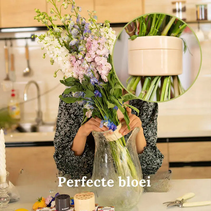 Elegant Floral Stem Support Set – 2-Pack for Vases