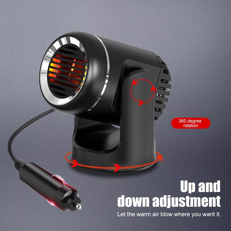 Portable 12V Car Heater with 360° Rotation and PTC Heating – Year-Round Comfort