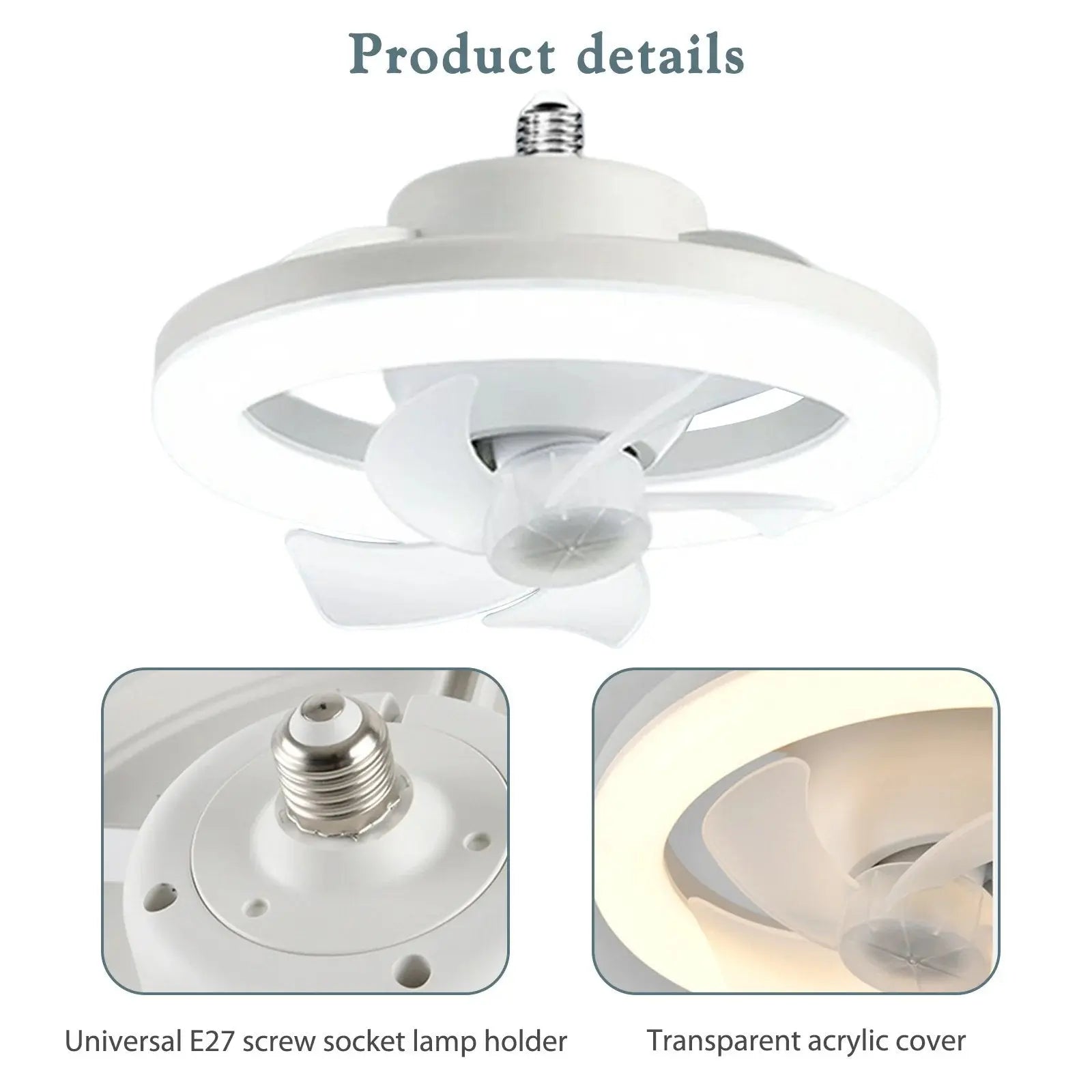 Contemporary Flush Mount Ceiling Fan with Remote and Quiet Motor