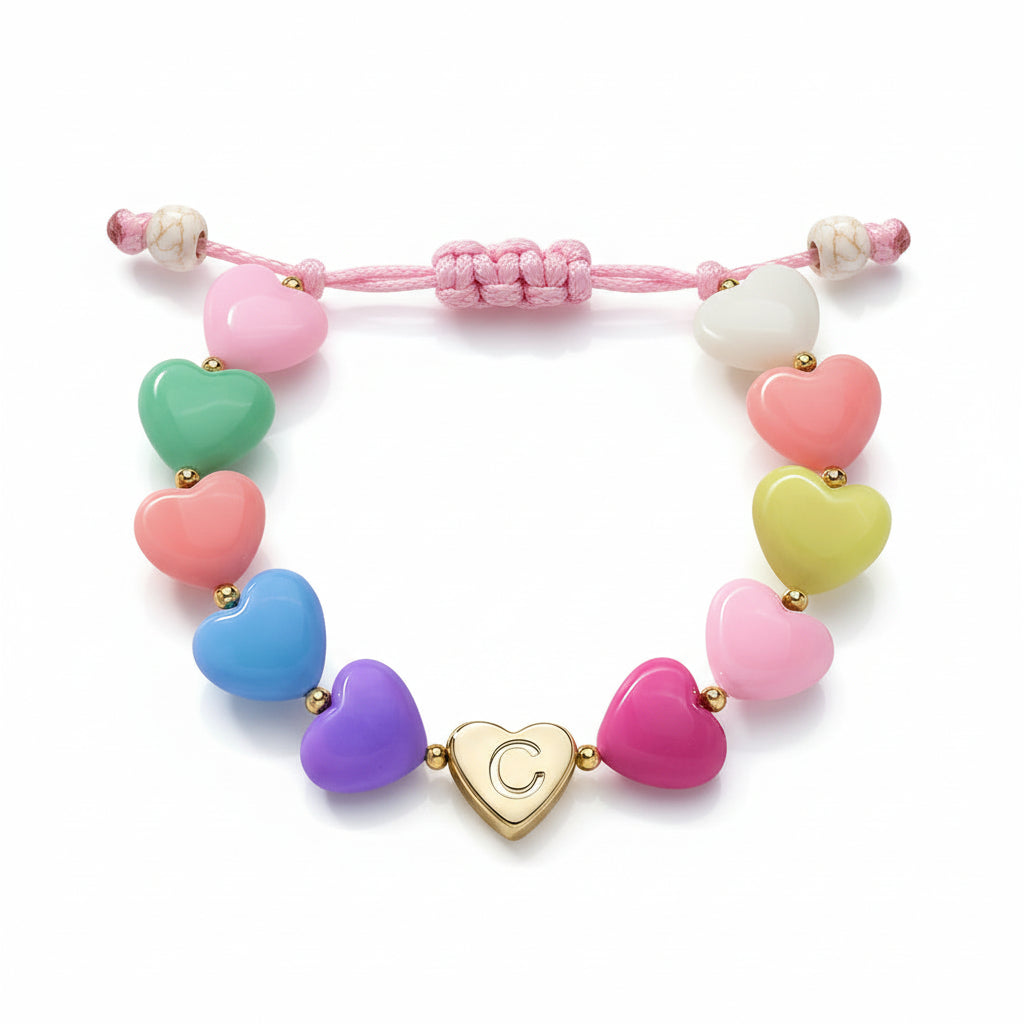 Customized Heart Charm Bracelet for Mother's Day Gift