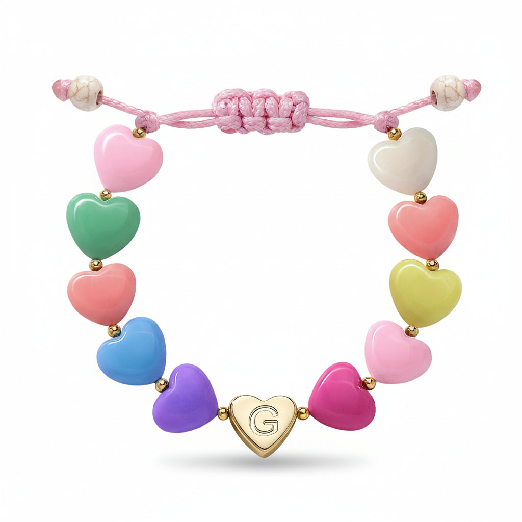 Customized Heart Charm Bracelet for Mother's Day Gift