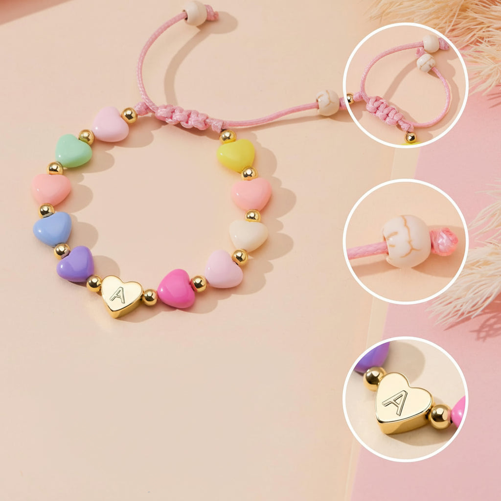 Customized Heart Charm Bracelet for Mother's Day Gift