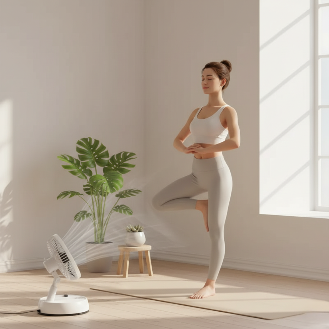 Oscillating Fan with Remote Control – Adjustable Speed, Lightweight for Home & Outdoor