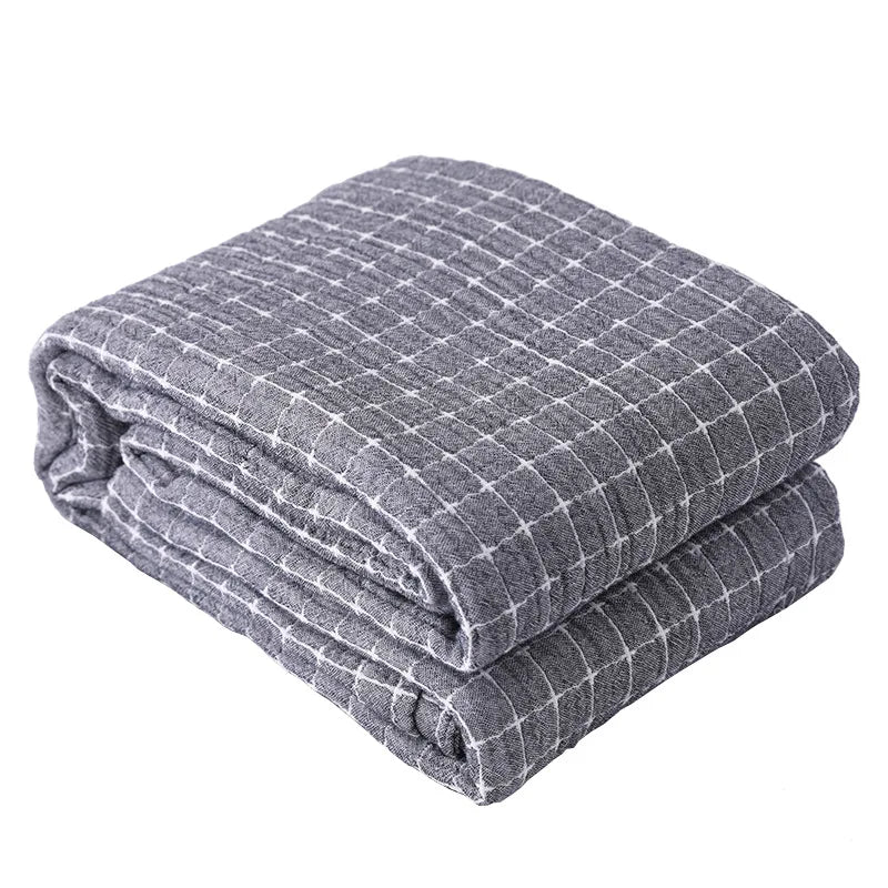 Lightweight Cotton Blanket - Breathable Casual Throw for All Seasons