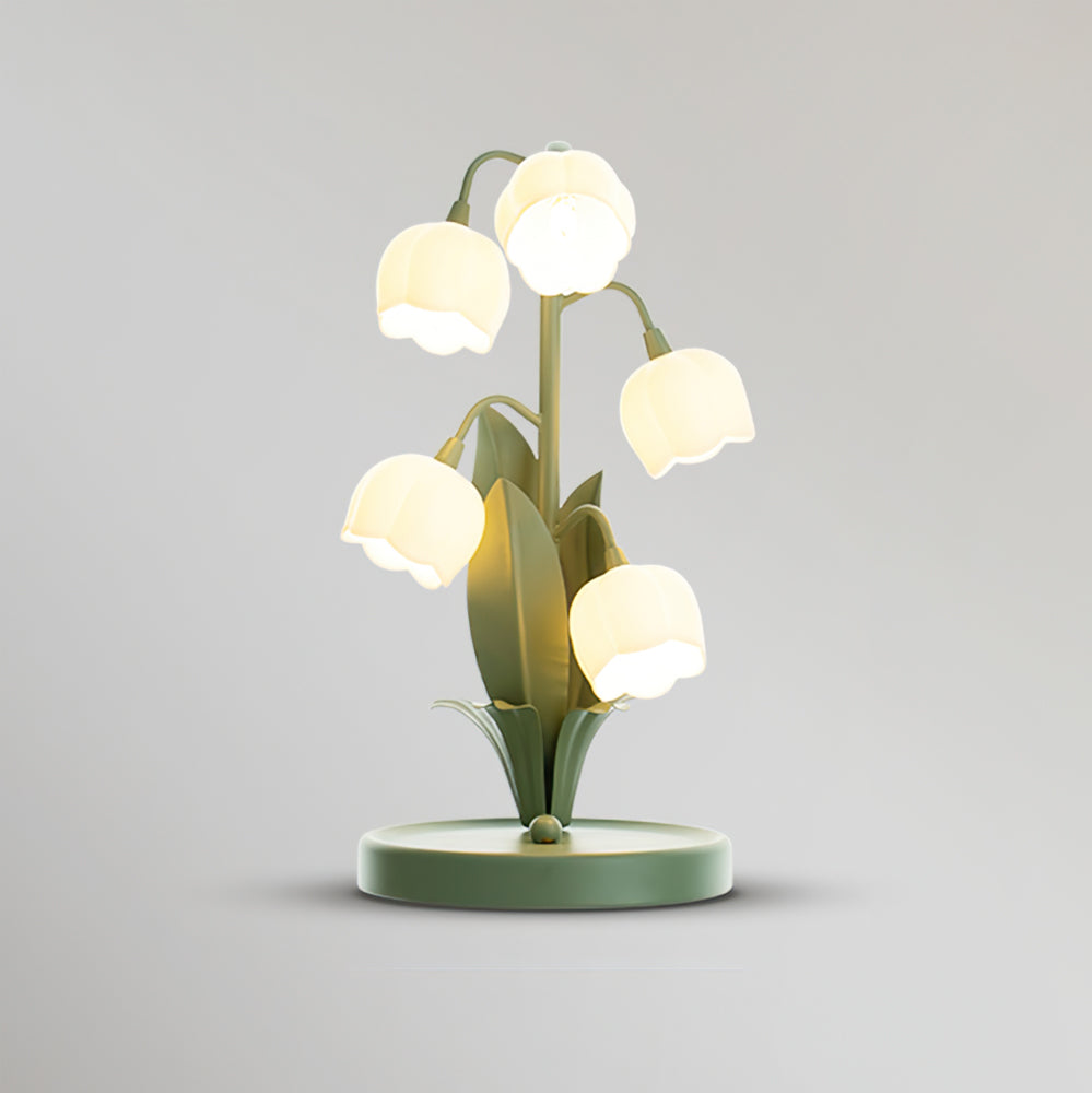 Orchid Ceramic Table Lamp – Gentle Illumination for Desk or Nightstand