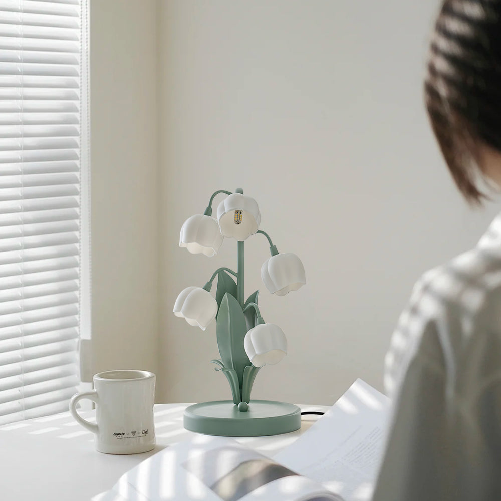 Orchid Ceramic Table Lamp – Gentle Illumination for Desk or Nightstand