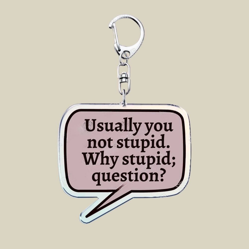 Charming Acrylic Keychain with Whimsical Cartoon Design