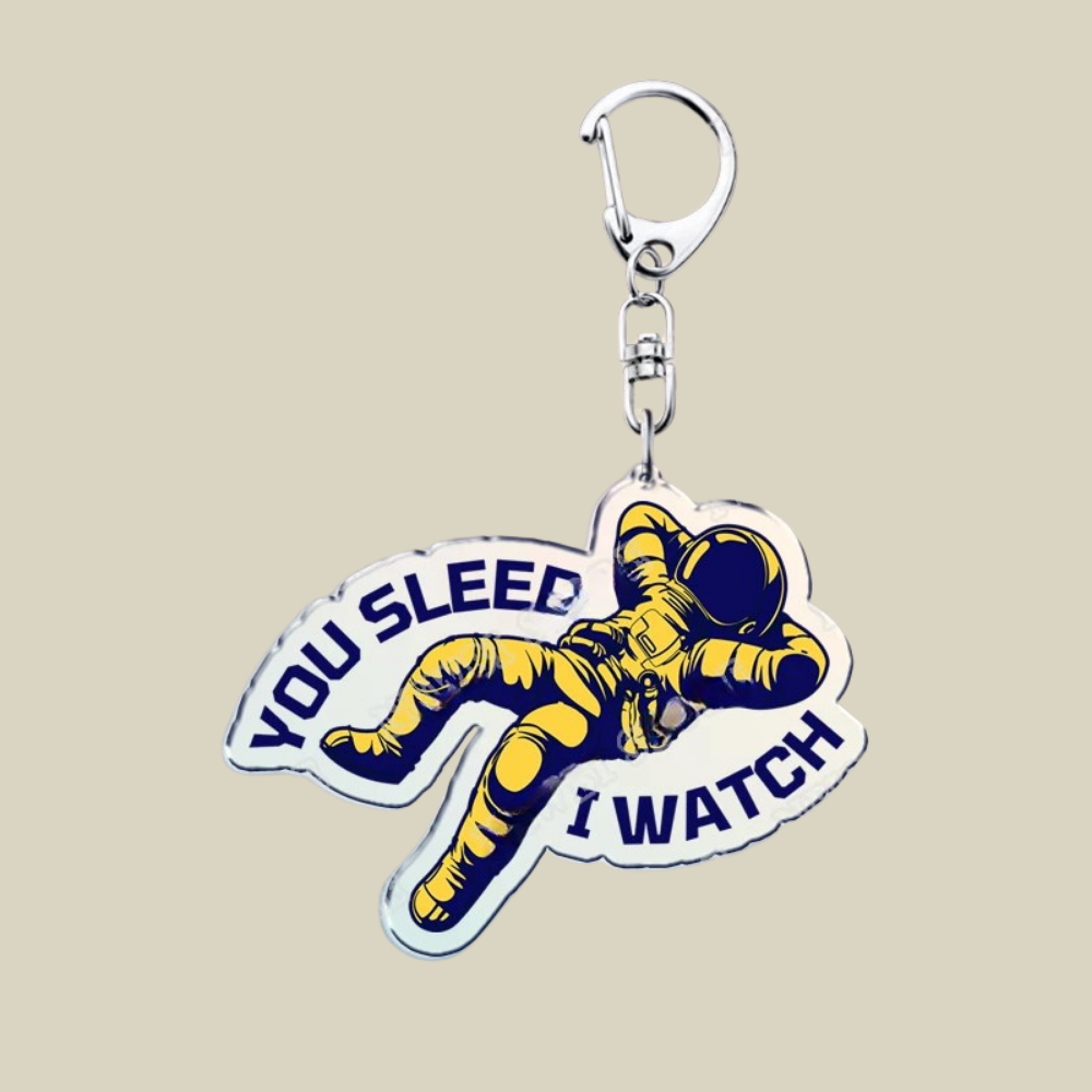 Charming Acrylic Keychain with Whimsical Cartoon Design