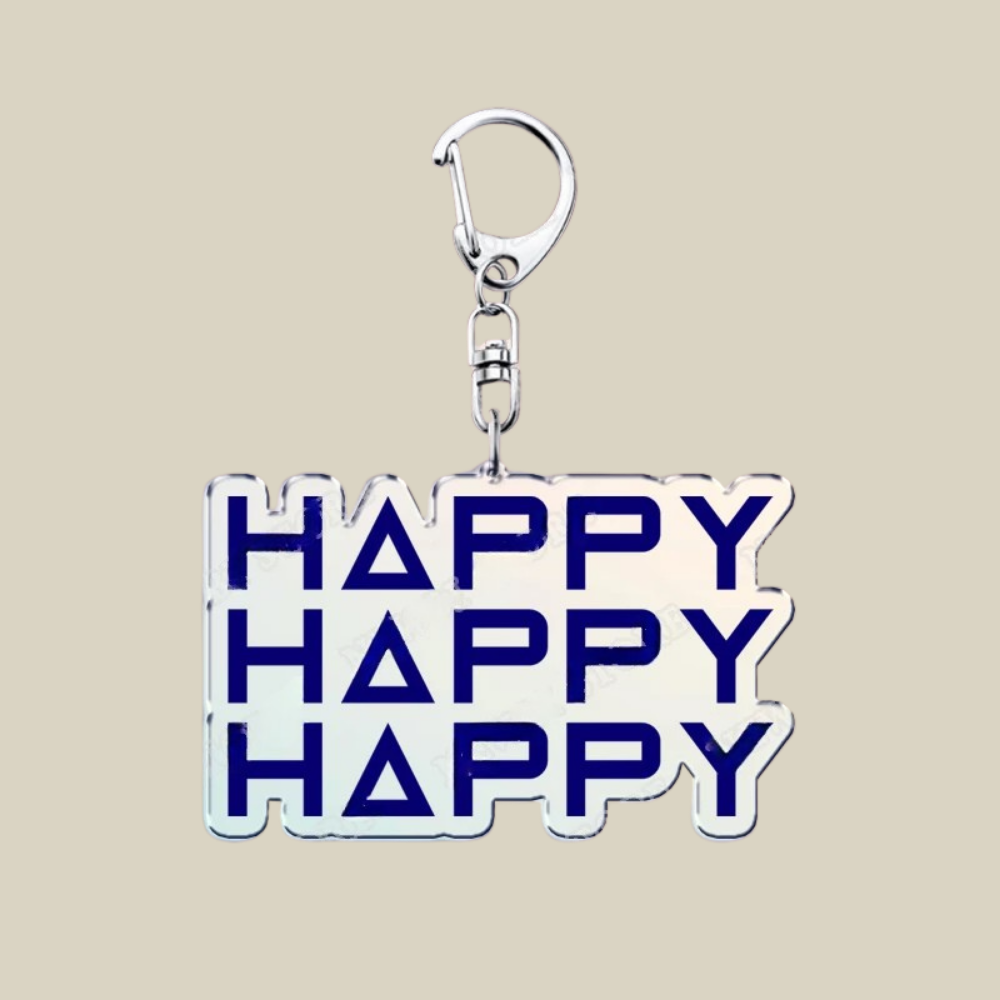 Charming Acrylic Keychain with Whimsical Cartoon Design