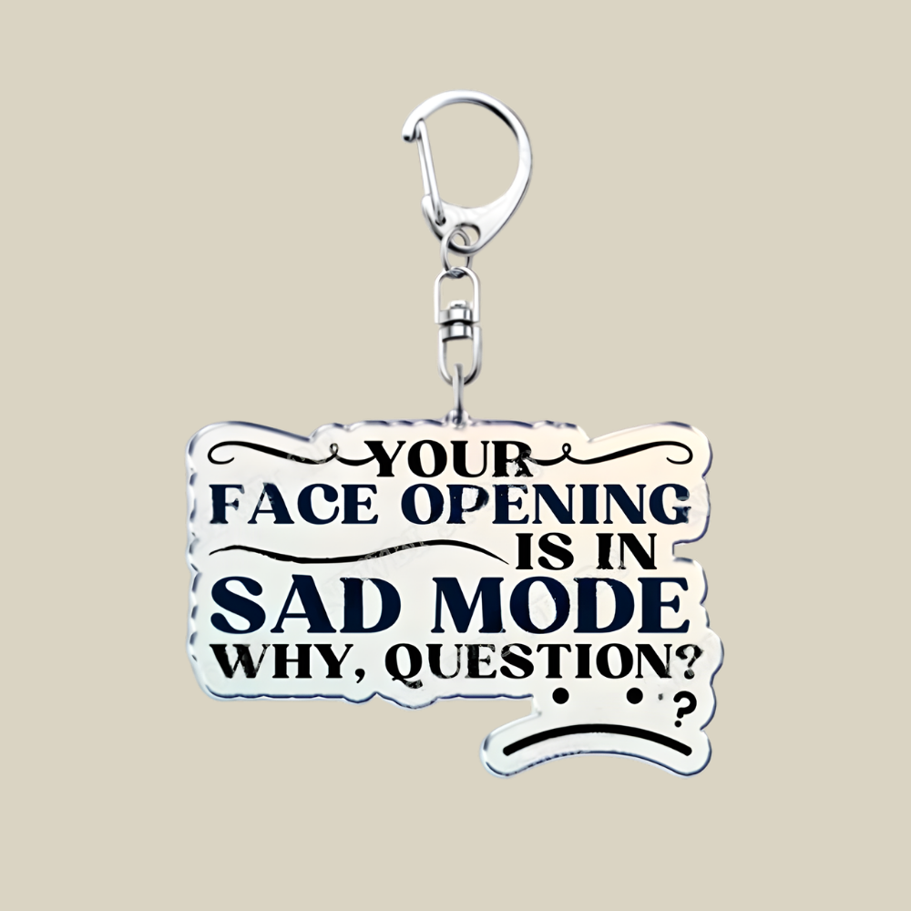 Charming Acrylic Keychain with Whimsical Cartoon Design
