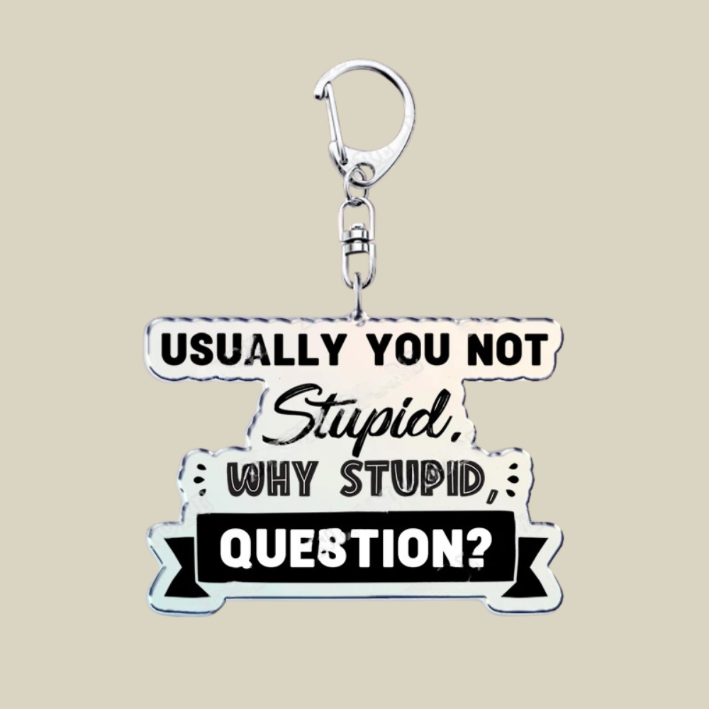 Charming Acrylic Keychain with Whimsical Cartoon Design