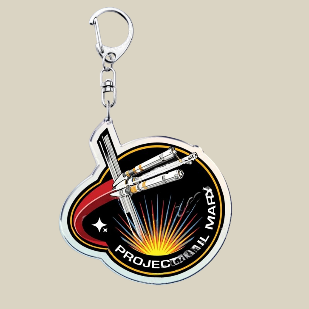 Charming Acrylic Keychain with Whimsical Cartoon Design