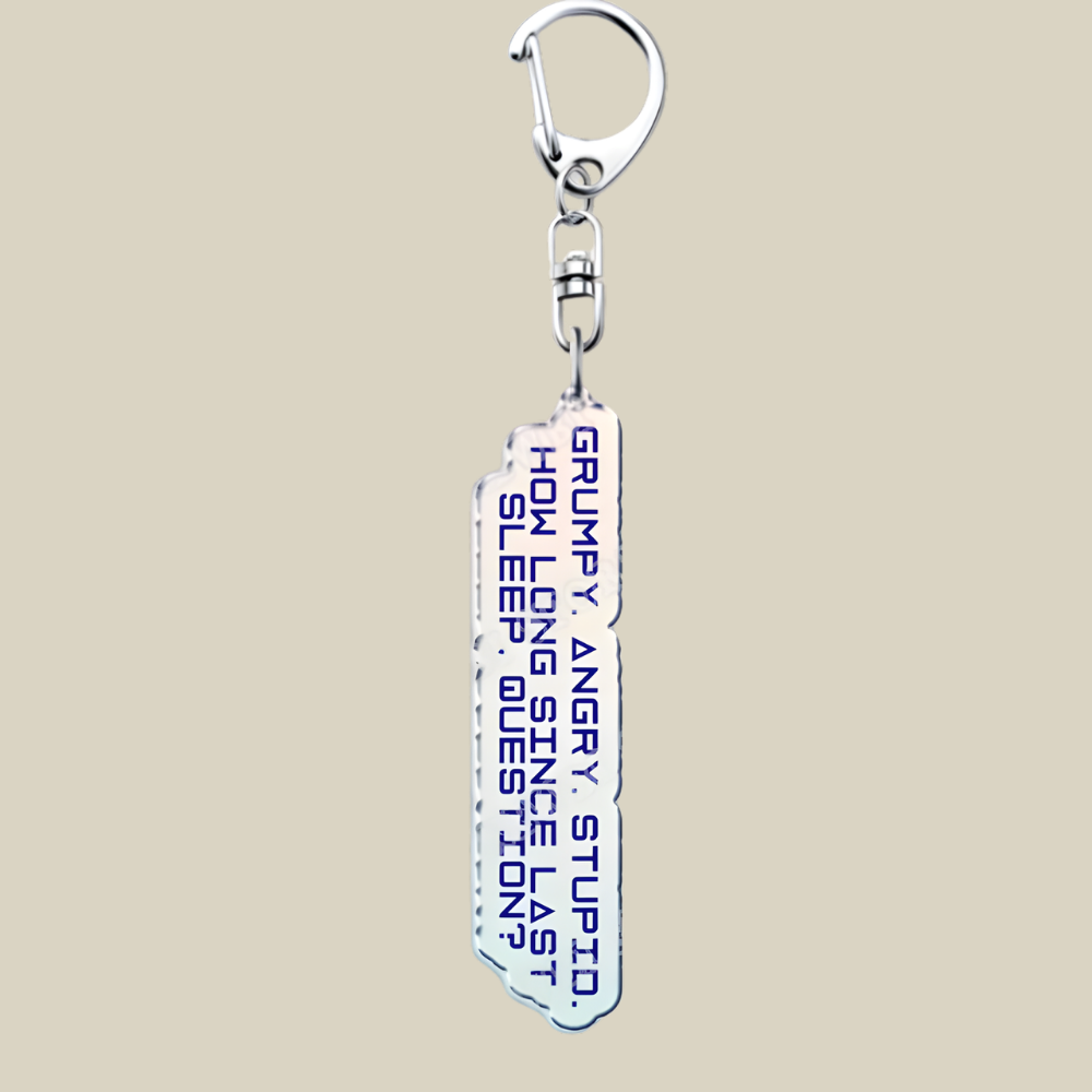 Charming Acrylic Keychain with Whimsical Cartoon Design