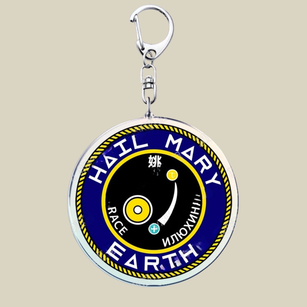 Charming Acrylic Keychain with Whimsical Cartoon Design
