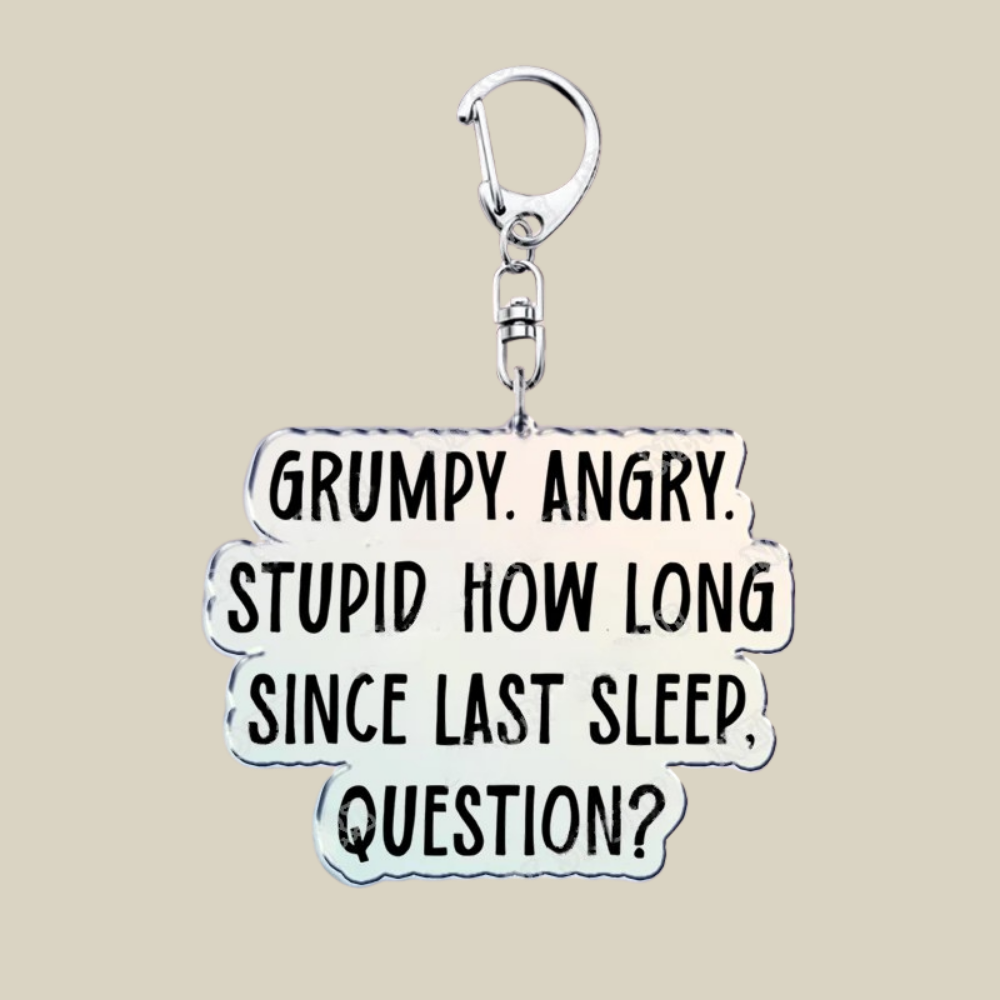 Charming Acrylic Keychain with Whimsical Cartoon Design