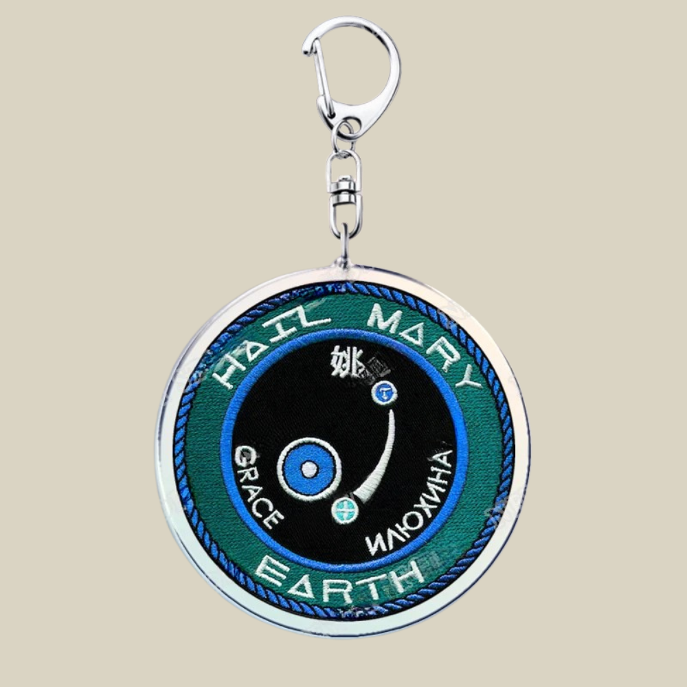 Charming Acrylic Keychain with Whimsical Cartoon Design
