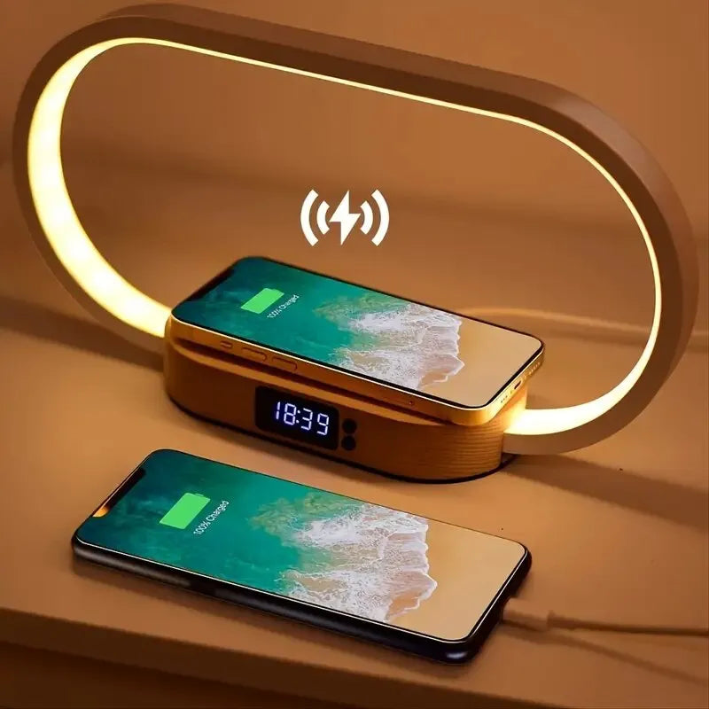 Wireless Charging Station with Built-in Lamp