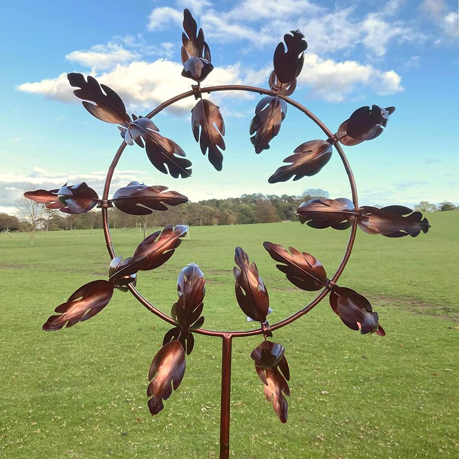 Kinetic Garden Wind Spinner - Decorative Metal Windmill