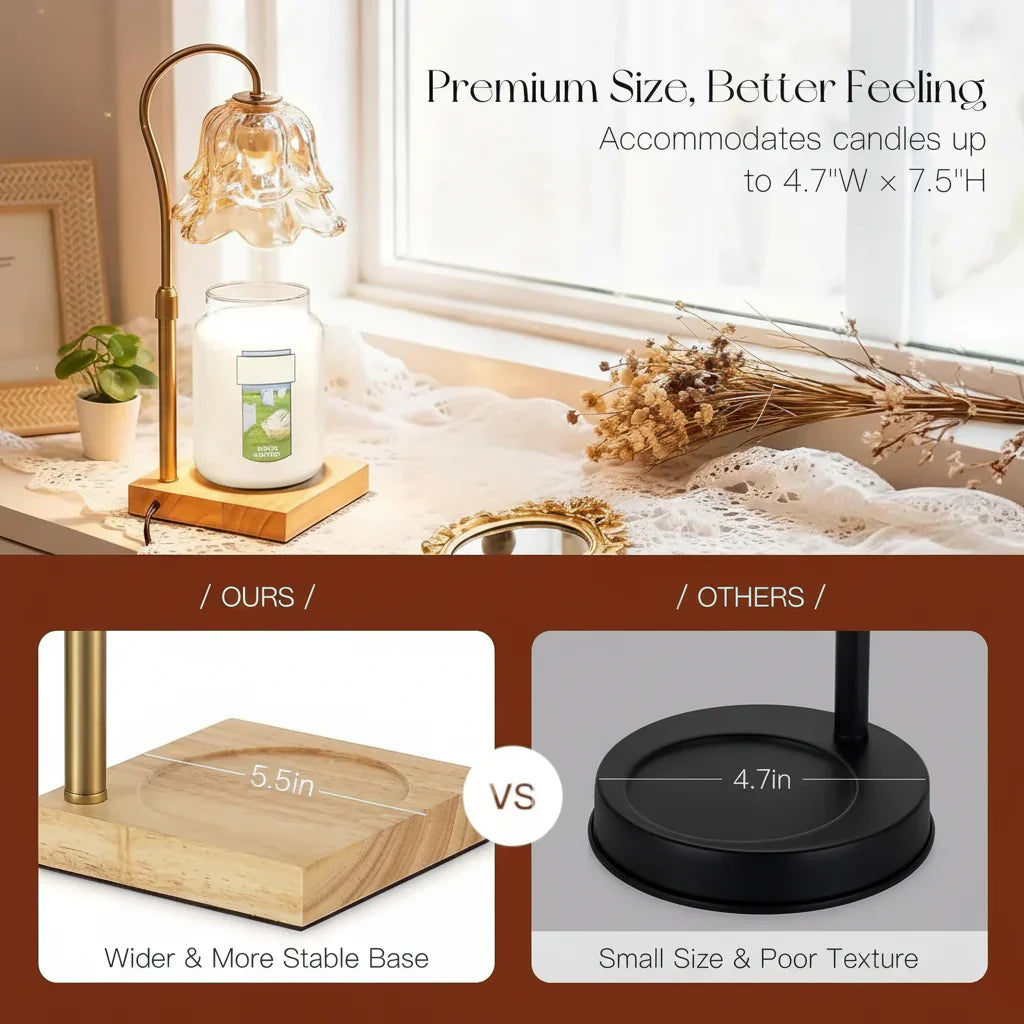 Elegant Electric Candle Melter with Adjustable Height