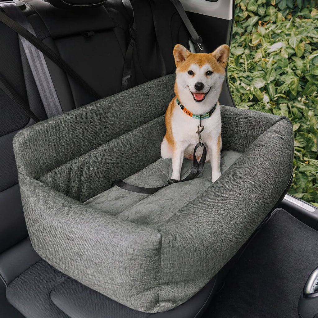 CozyPaws Extra Large Washable Dog Car Bed with Secure Fasteners