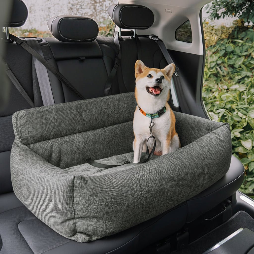 CozyPaws Extra Large Washable Dog Car Bed with Secure Fasteners