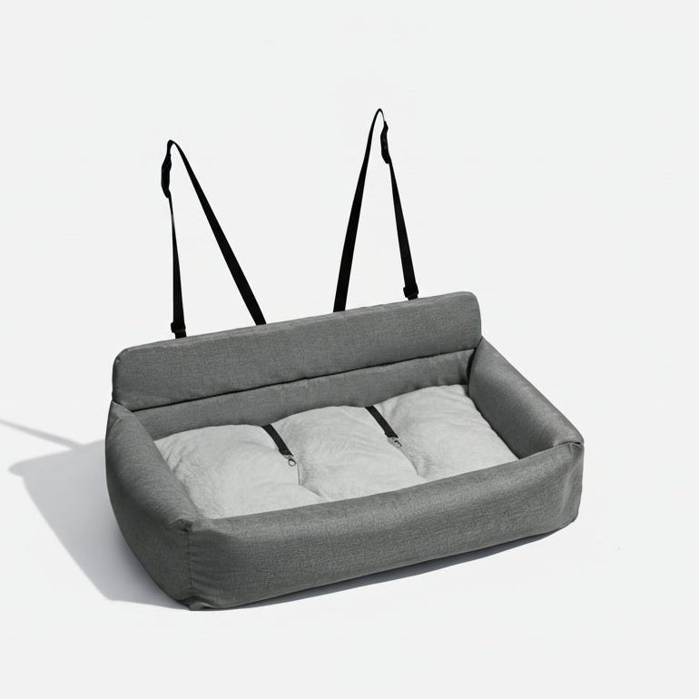 CozyPaws Extra Large Washable Dog Car Bed with Secure Fasteners