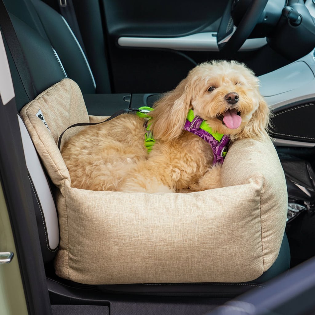 CozyPaws Extra Large Washable Dog Car Bed with Secure Fasteners