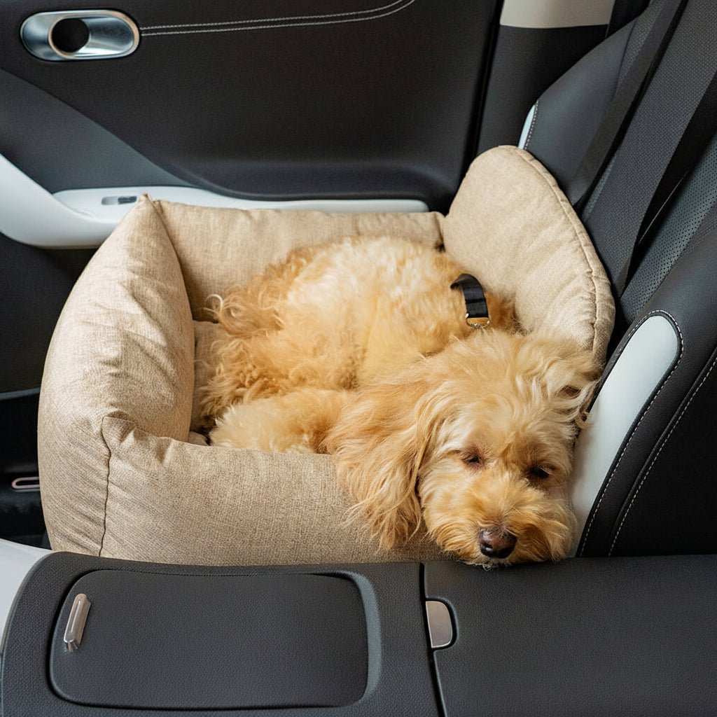 CozyPaws Extra Large Washable Dog Car Bed with Secure Fasteners