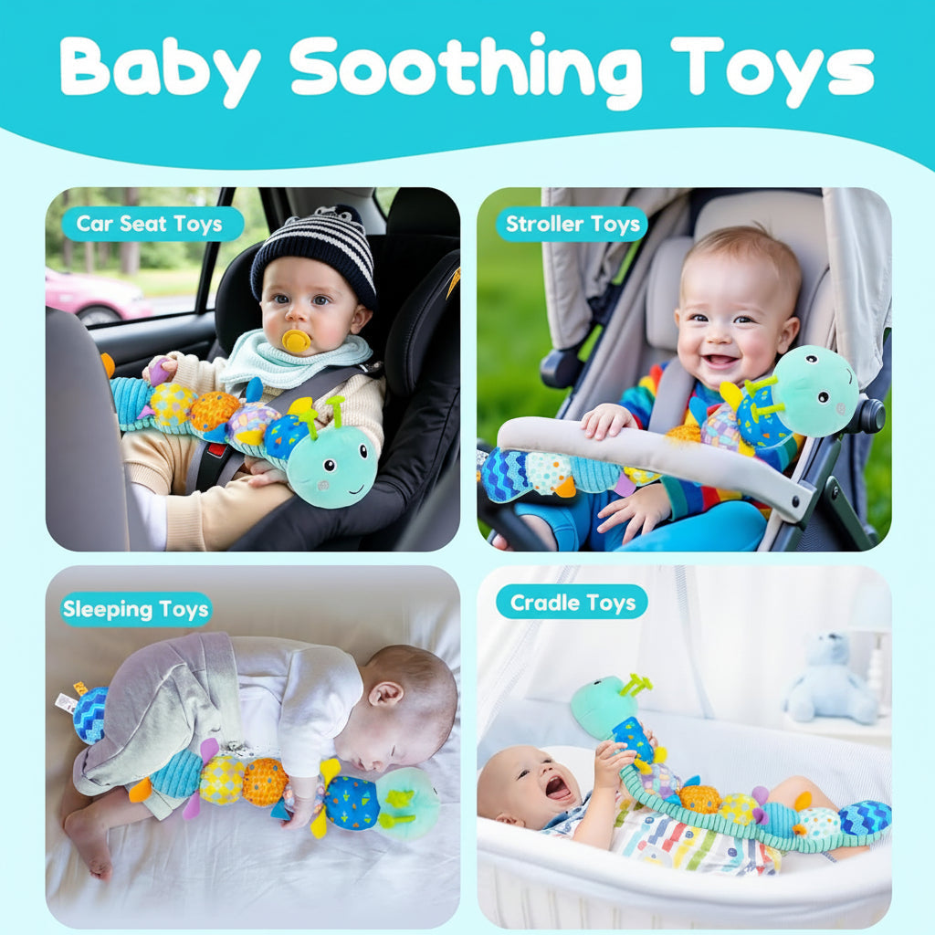 Vibrant Baby Caterpillar Plush with Music for Sensory Play