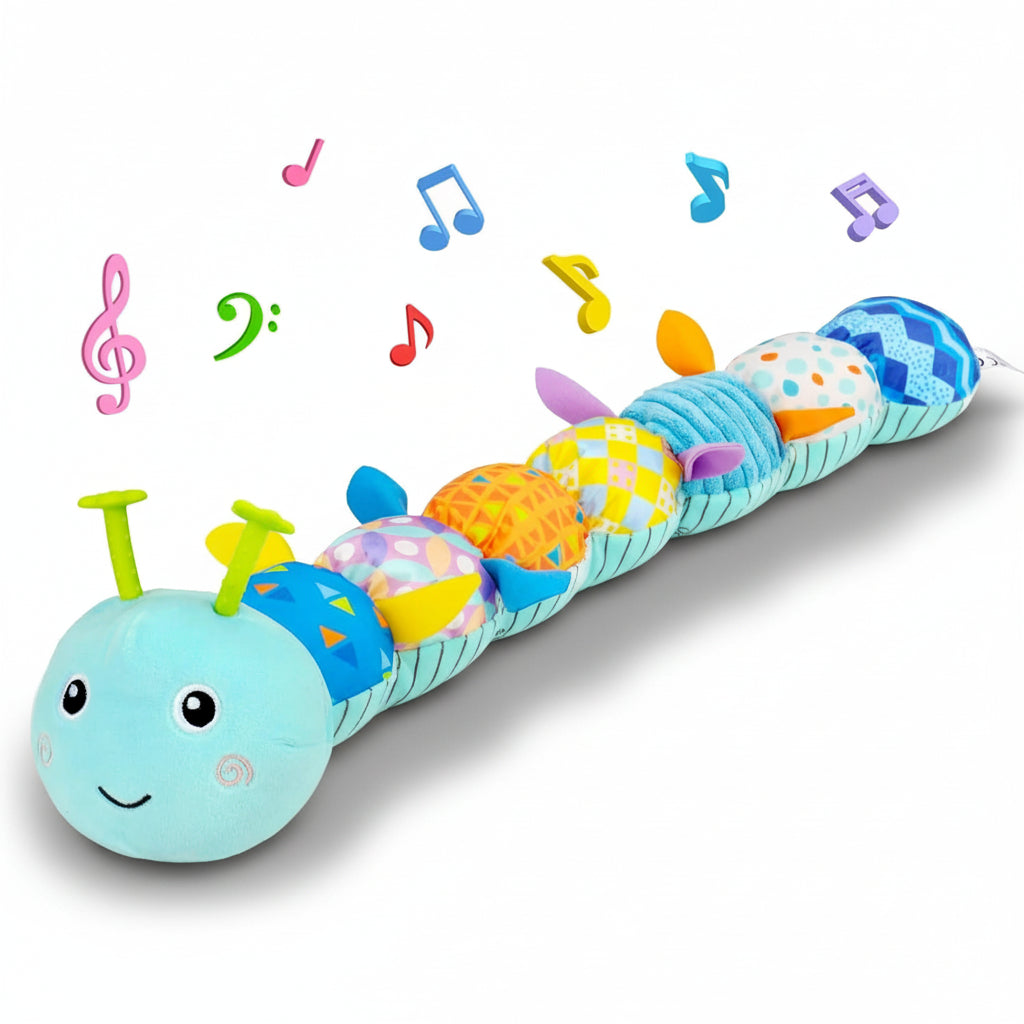 Vibrant Baby Caterpillar Plush with Music for Sensory Play