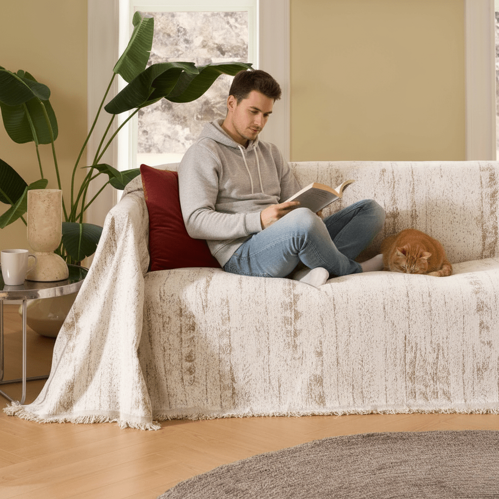 ChicSoft Chenille Sofa Protector for Effortless Elegance