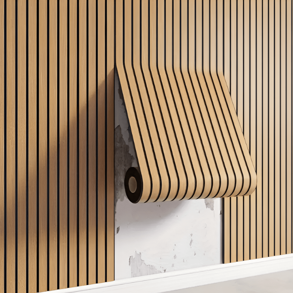 Textured Peel-and-Stick Wooden Wall Panels for Home Decor