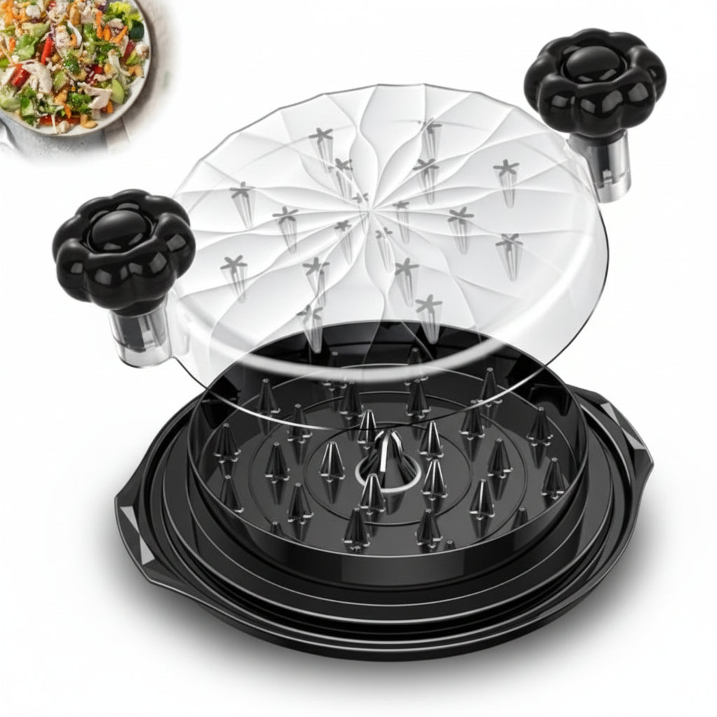 ErgoShred Manual Meat Shredder with Glass Bowl & Anti-Slip Base