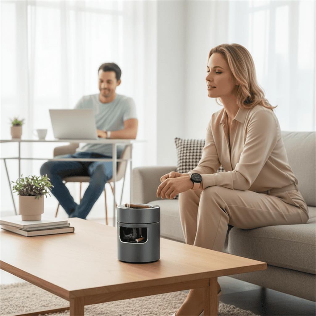 SmartClean USB-Powered Ashtray with Air Purification