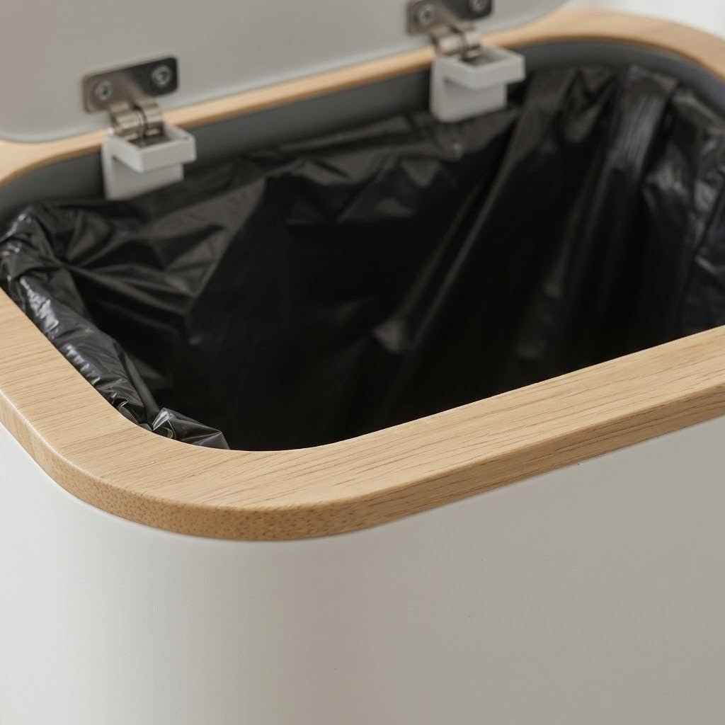 CleanSweep Compact Bathroom Trash Can with Odor Control Lid