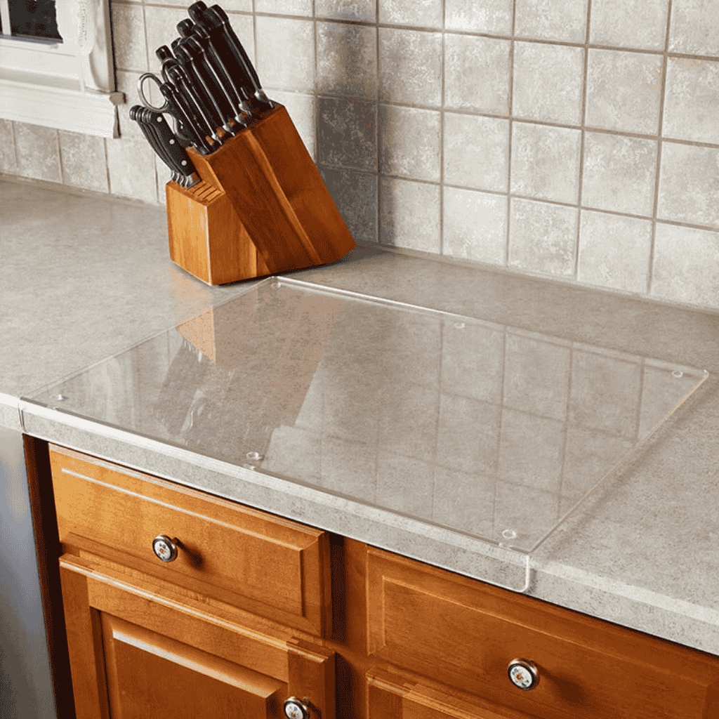 UltraClear Non-Slip Acrylic Cutting Board for Effortless Chopping