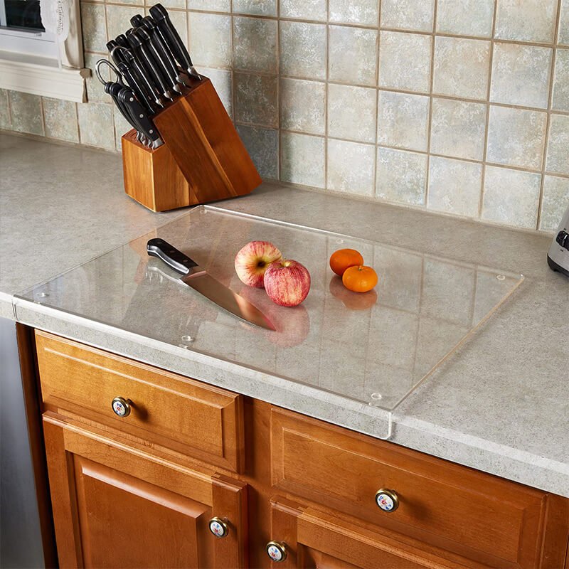 UltraClear Non-Slip Acrylic Cutting Board for Effortless Chopping