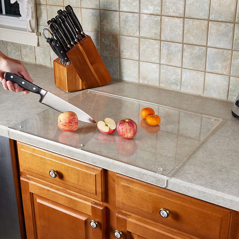 UltraClear Non-Slip Acrylic Cutting Board for Effortless Chopping