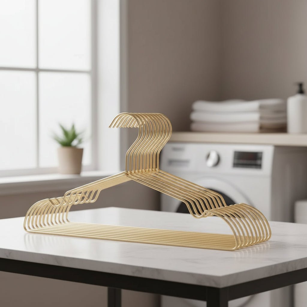 Space-Saving Aluminum Hangers for Efficient Organization