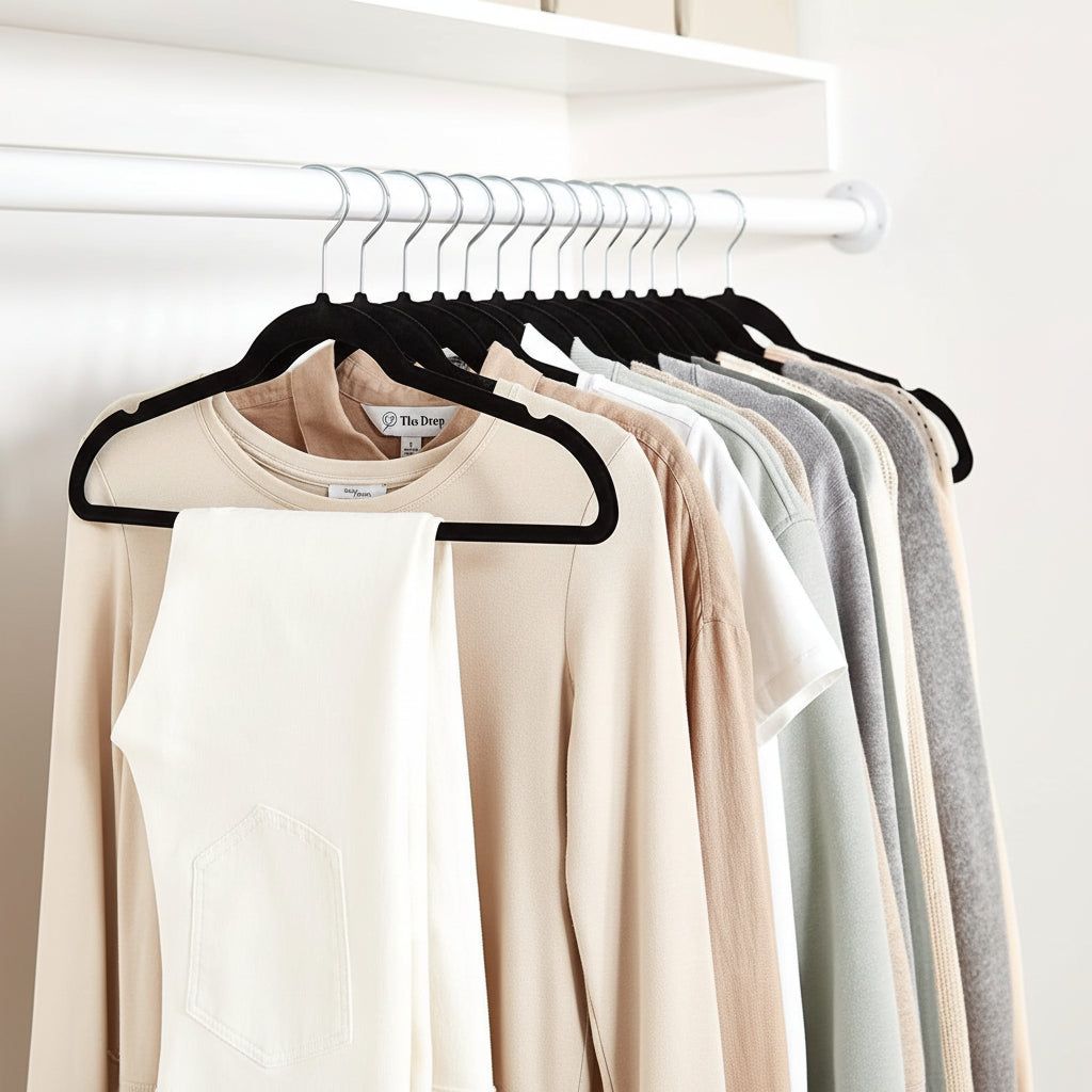 Space-Saving Velvet Hangers with Grip for Organized Closets