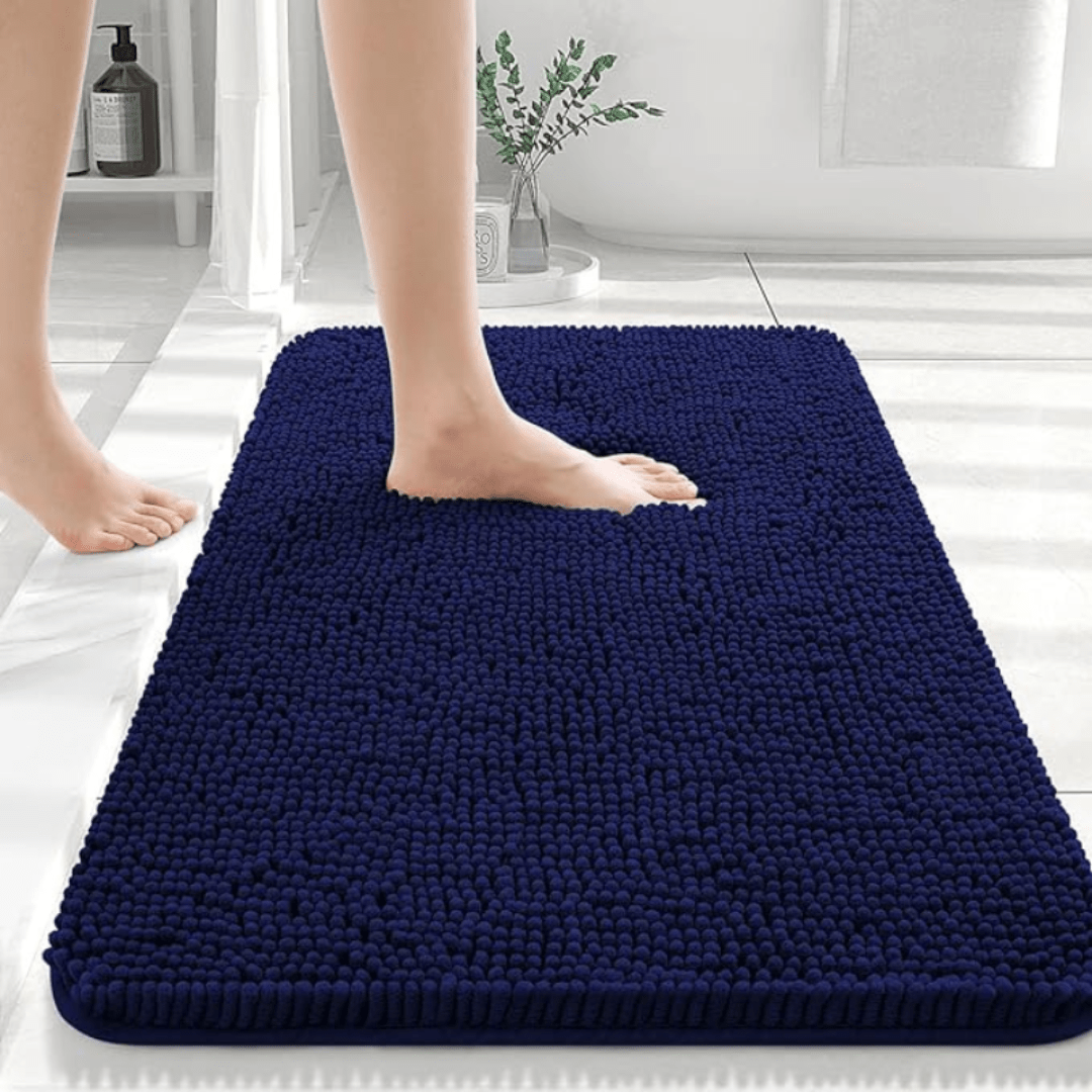 PlushGuard Non-Slip Chenille Bath Mat for Everyday Comfort