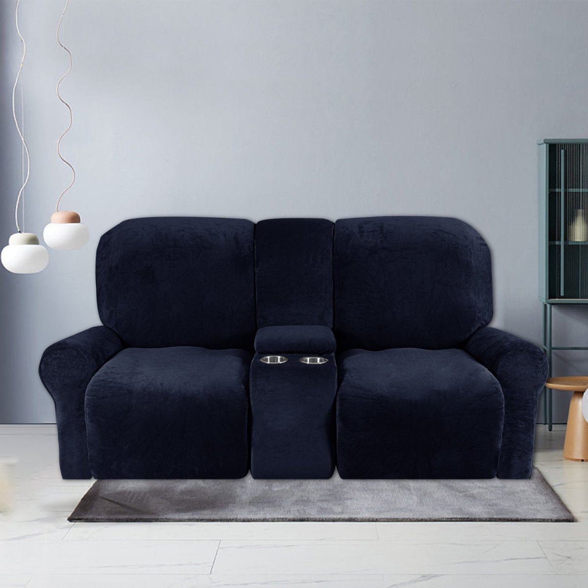 Ultimate Comfort Two-Seater Recliner Protector with Drink Holders