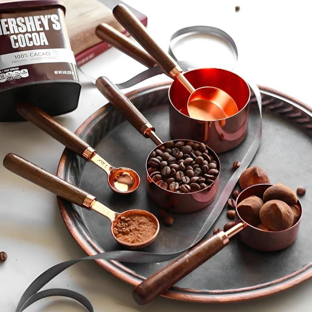 Luxora Elite Measuring Set in Stainless Steel with Copper Finish